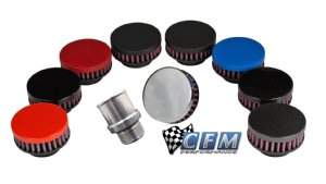 CFM Performance Billet Valve Cover Breather Kit for Holley LS Cast Aluminum Valve Covers