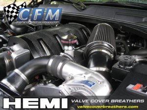 CFM Baffled Billet Valve Cover Breather Kit for '06-22 Dodge Charger HEMI R/T Daytona / SRT-8 / Superbee / SRT 392 Scat Pack (Exc. Hellcat)